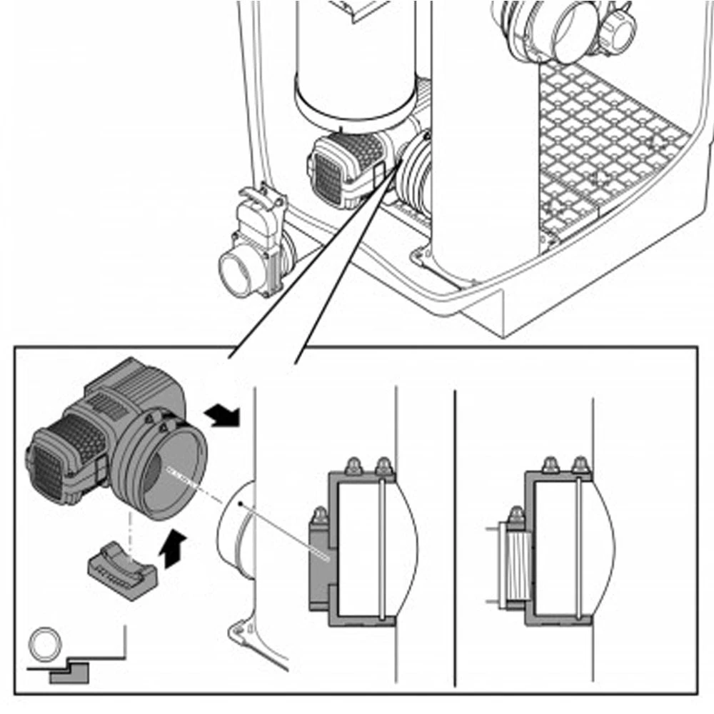 OASE Rubber Connection 2" Female Threaded - DN110 Eccentric - Image 2